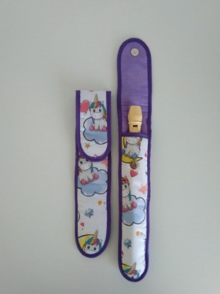 Bild von Blockflötenetui  Einhorn