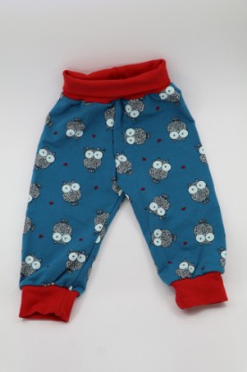 Bild von Pumphose Gr. 86 Sweat Eulen auf petrol