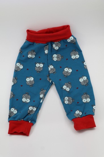 Bild von Pumphose Gr. 86 Sweat Eulen auf petrol