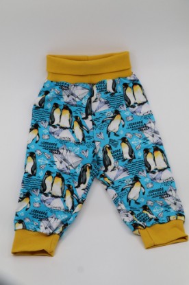 Bild von Pumphose Gr. 74 Sweat Pinguine türkis