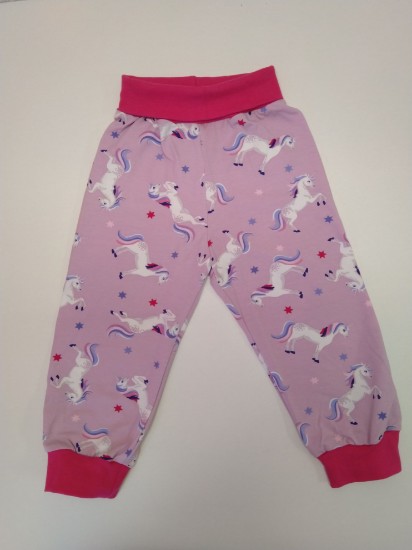 Bild von Pumphose Gr. 86 Jersey Einhorn auf altrosa