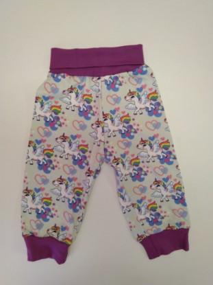 Bild von Pumphose Gr. 74 Jersey Regenbogeneinhörner