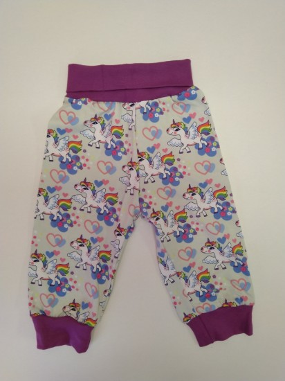 Bild von Pumphose Gr. 74 Jersey Regenbogeneinhörner