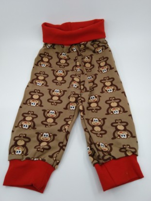 Bild von Pumphose Gr. 74 Jersey  Affe braun