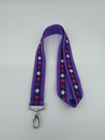 Bild von Schlüsselbändel Sterne violett