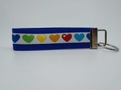 Bild von Schlüsselanhänger farbige Herzen